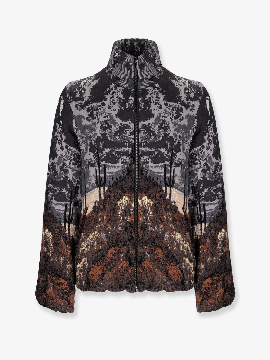 Laneus Knitted cotton and wool jacket