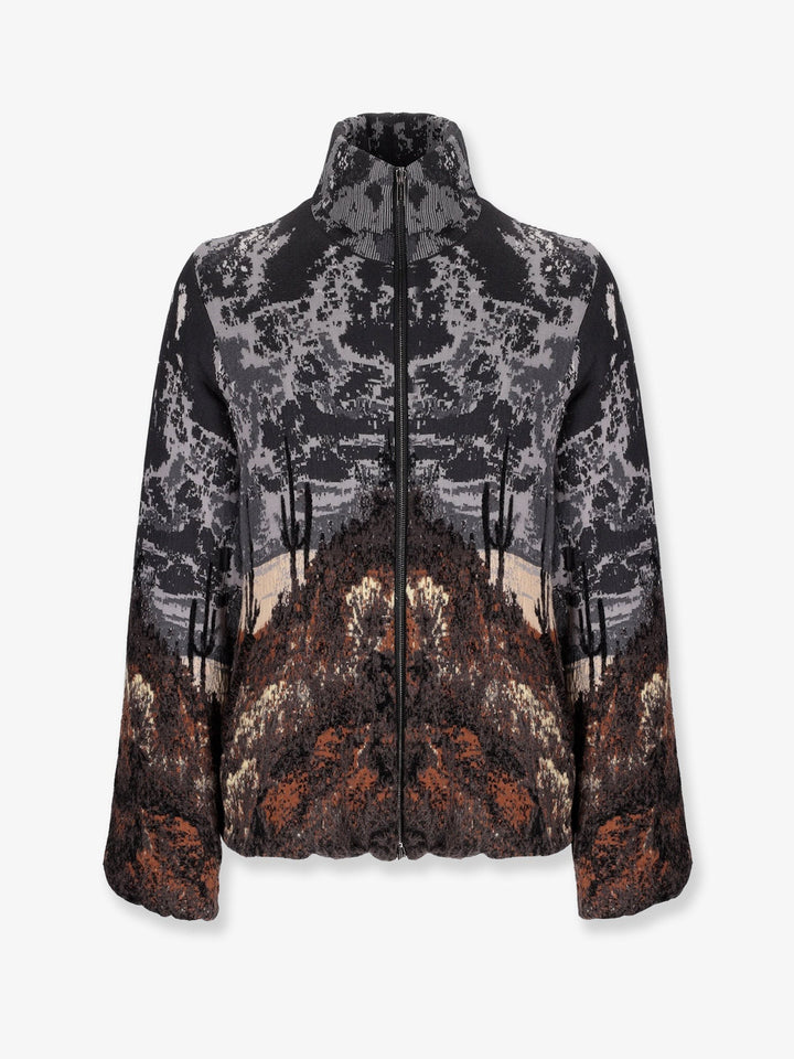 Laneus Knitted cotton and wool jacket