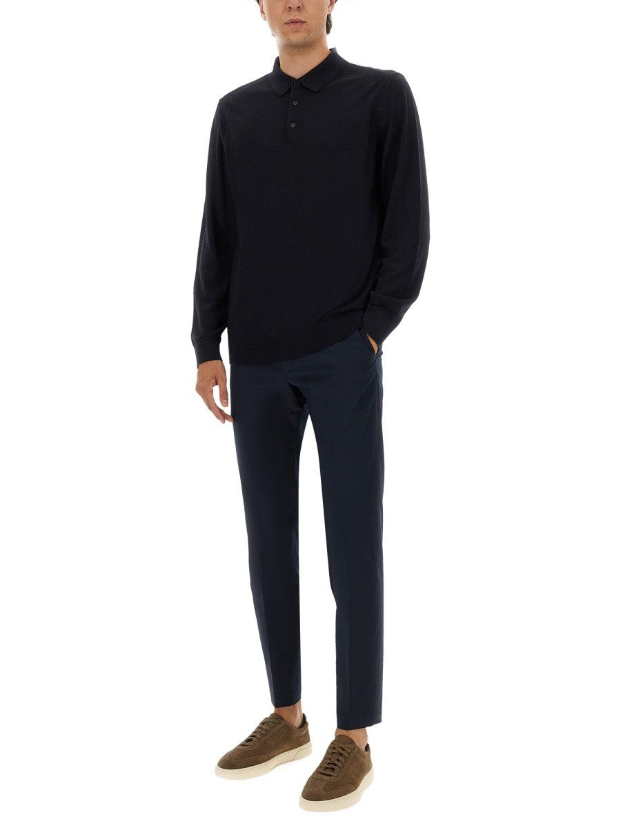 BOSS CAMEL KNITTED POLO.