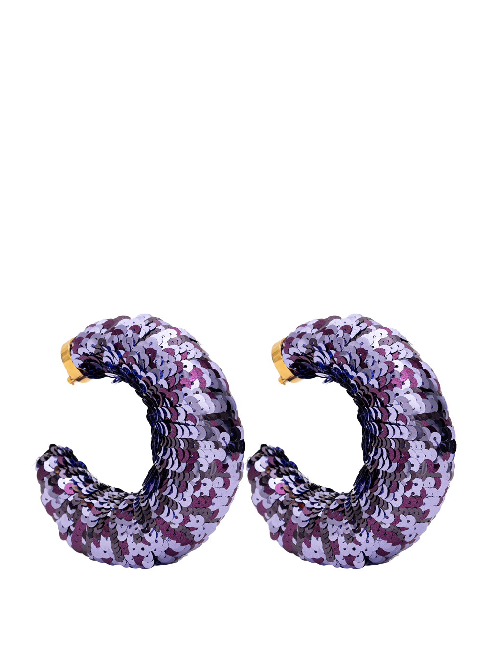 Tom Ford Croissant Sequin Hoop Earrings