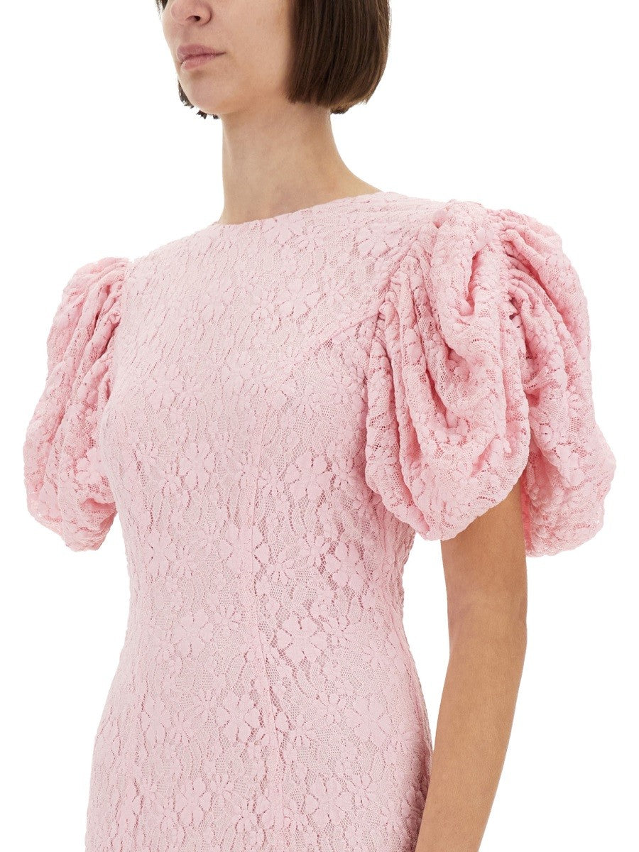 ROTATE BIRGER CHRISTENSEN LACE MIDI DRESS