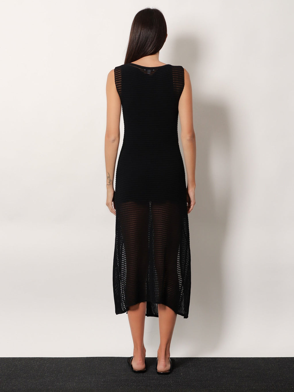 ALAIA Ladder cotton blend dress