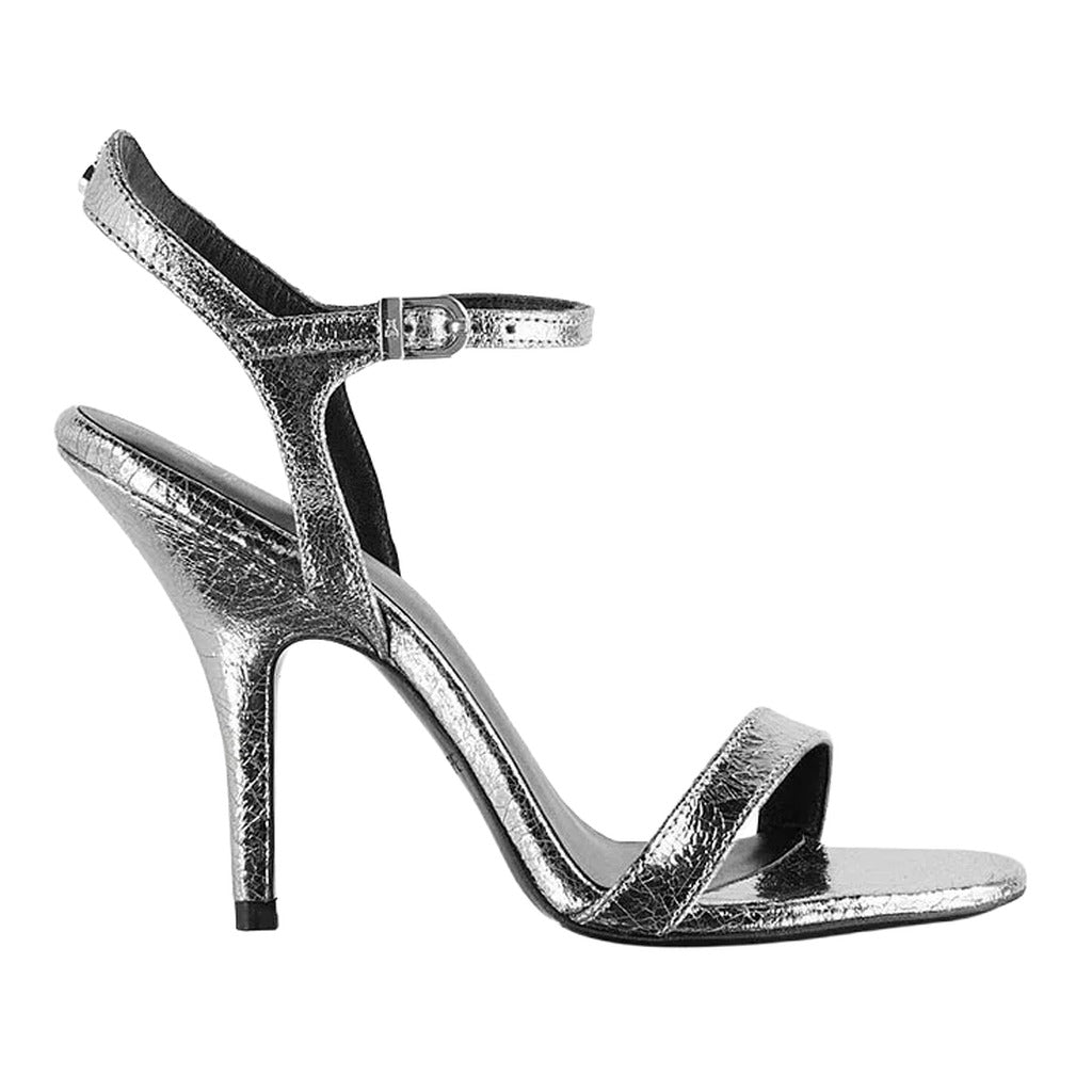 Patrizia Pepe Calfskin Sandali Craquelé Silver