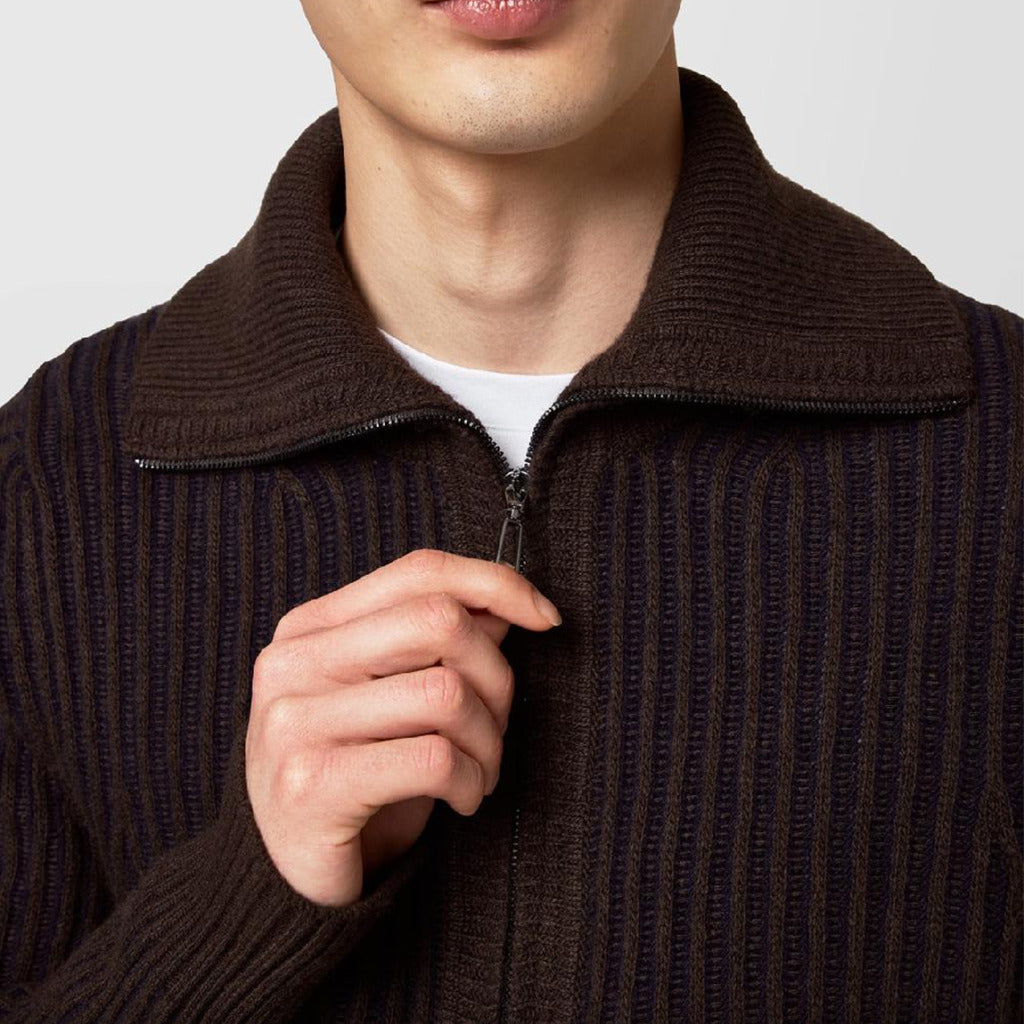 Alpha Studio Vanisè Turtleneck Sweater Brown — view 2