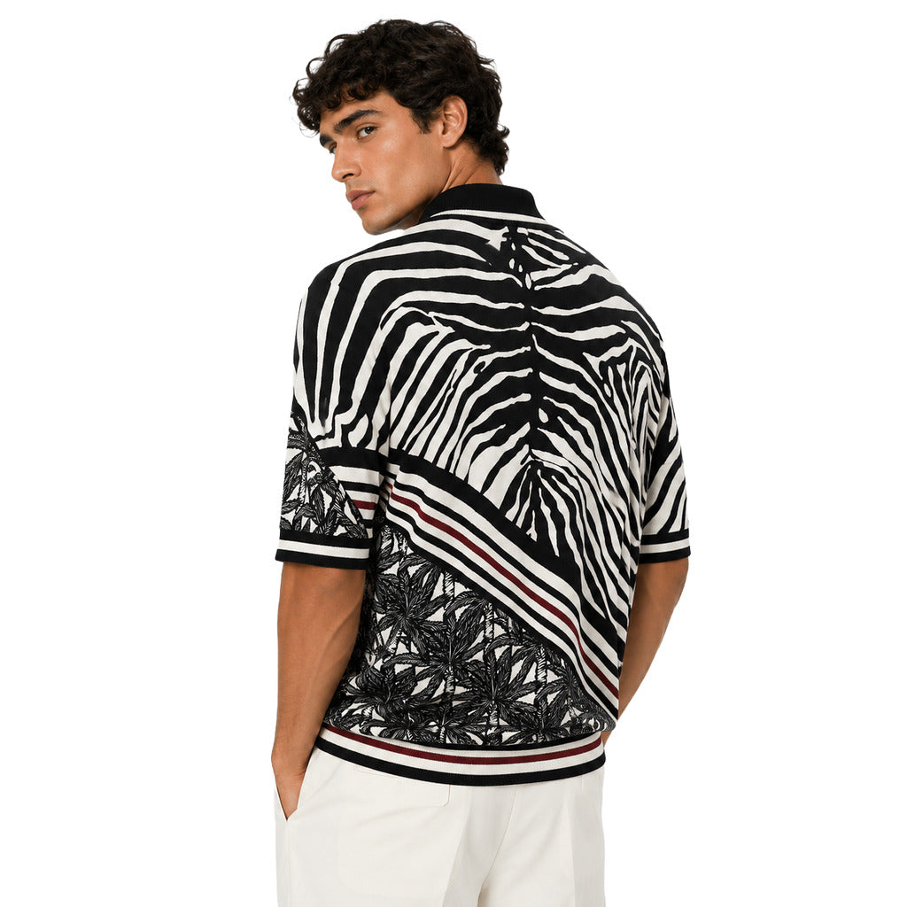 Dolce & Gabbana Silk Polo Shirt Black — view 2