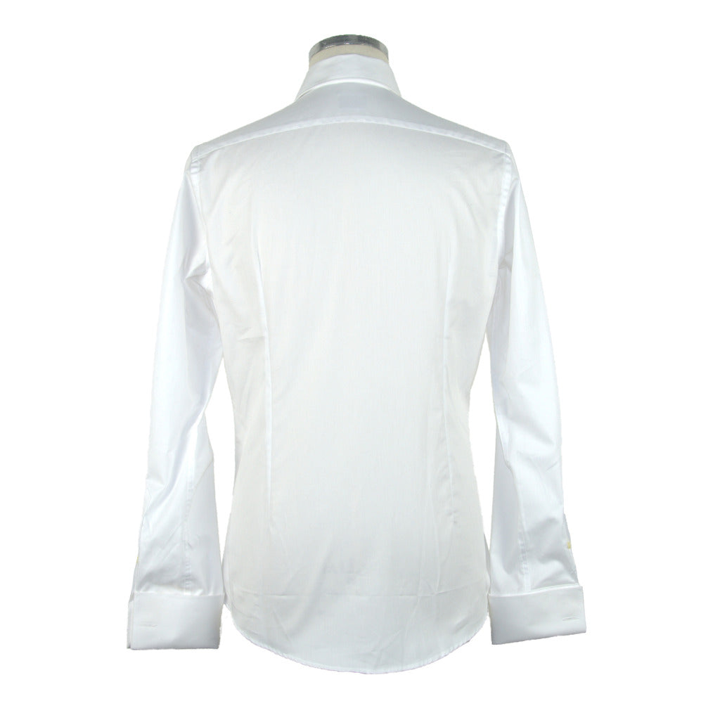 100% Milano white cotton men's ceremony shirt