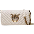 Pinko Leather Crossbody Bag White