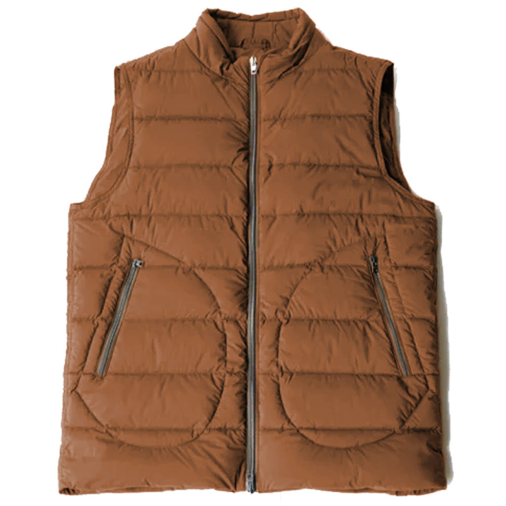 Herno Nylon Down Jacket Vest Brown