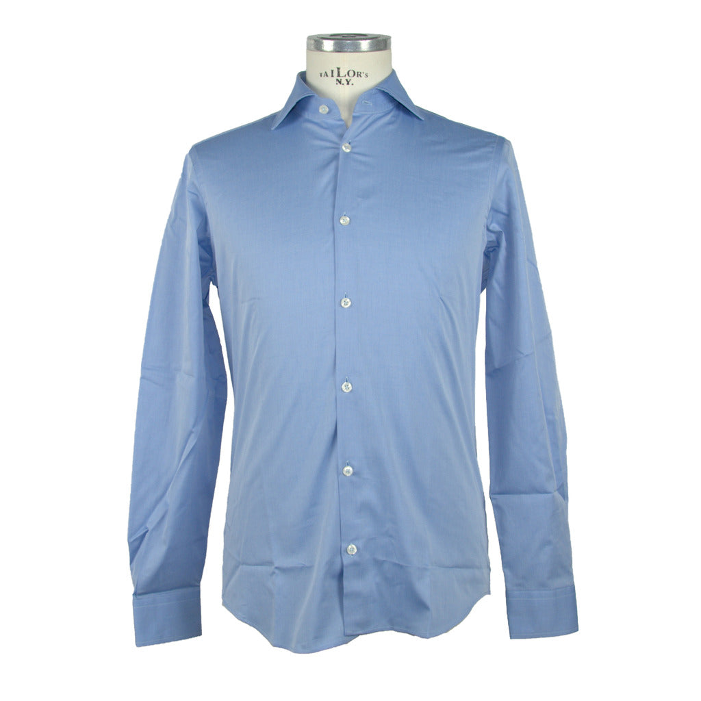 100% Milano Cotton Shirt Light Blue