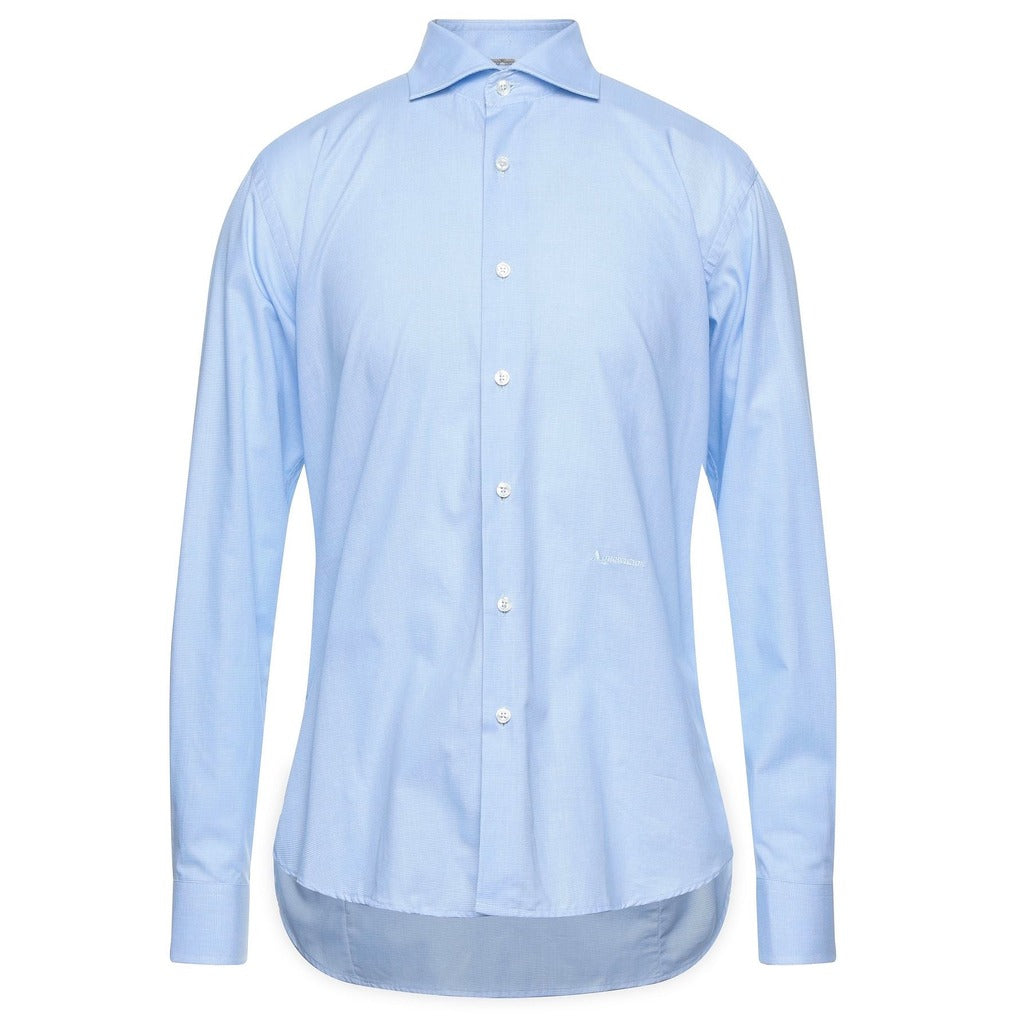 Aquascutum Cotton Shirt Royal Blue Light Blue