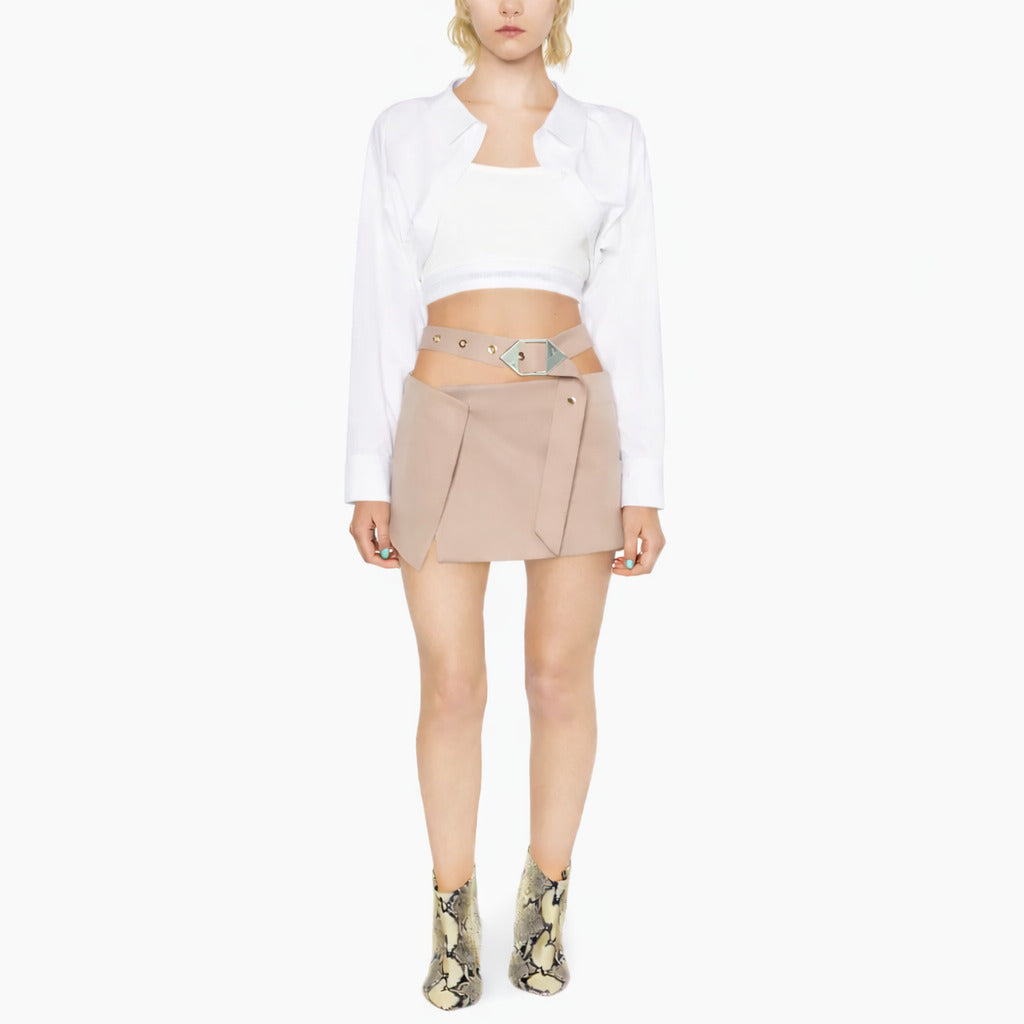 The Attico Wool Skirt Beige — view 2