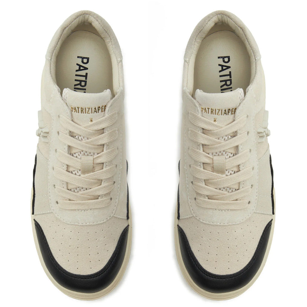 Patrizia Pepe Suede Sneakers Scamosciate Beige Black — view 4