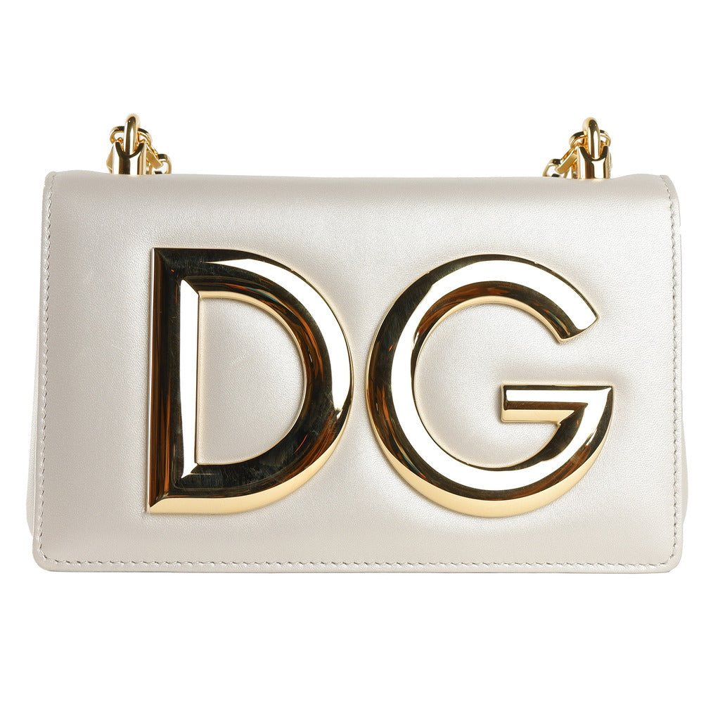 Dolce & Gabbana Calfskin Crossbody Bag Beige
