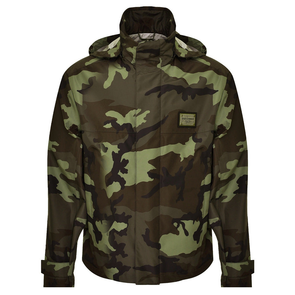 Dolce & Gabbana Nylon Jacket Antipioggia Camouflage