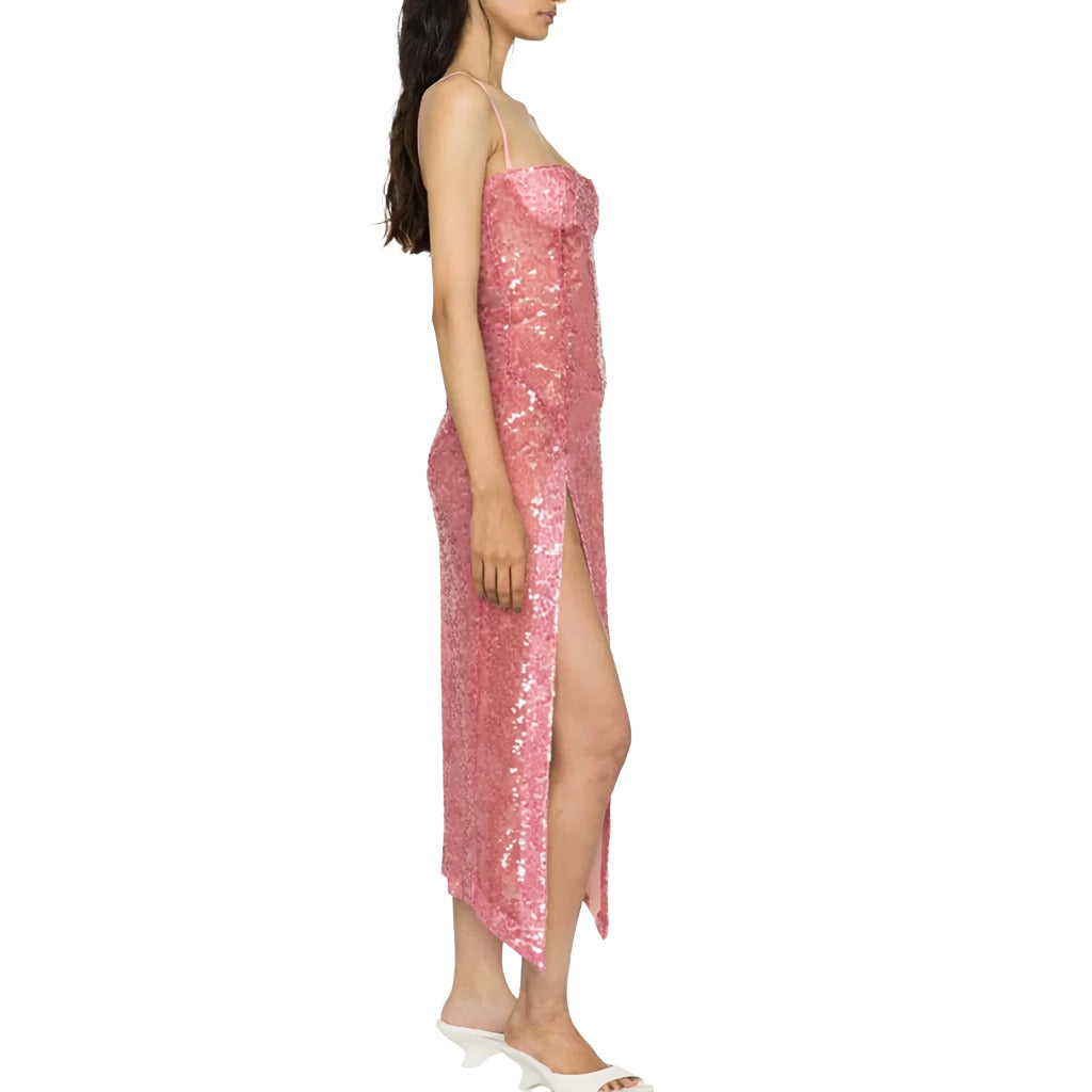 The Attico Dress Lungo Pink — view 4
