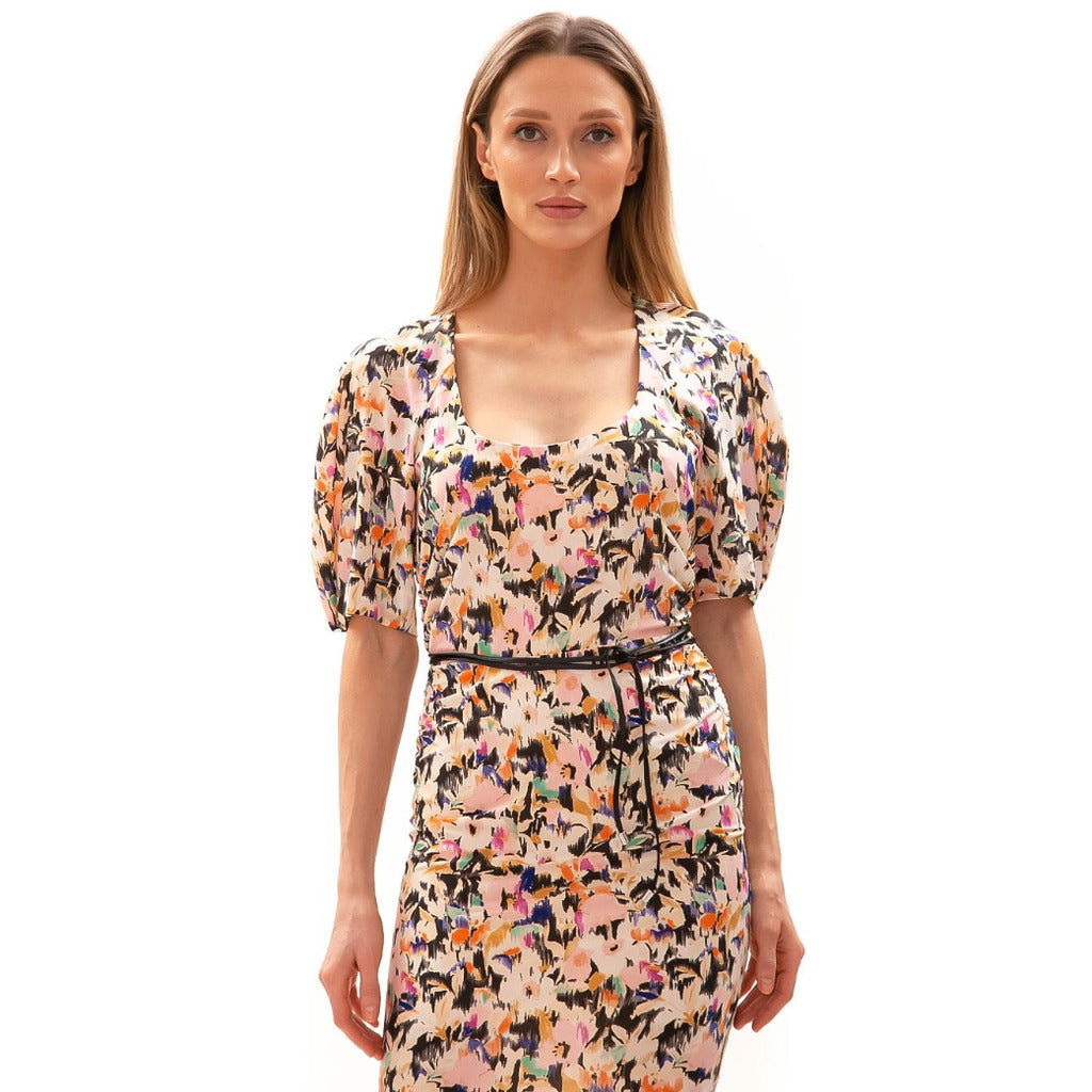 Patrizia Pepe Crepe Dress Multicolour Multicolor — view 2