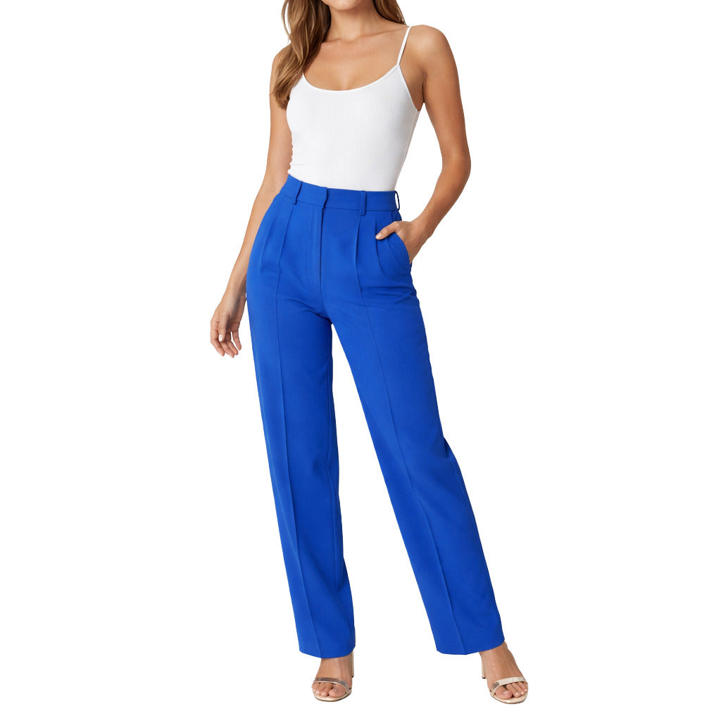 Elisabetta Franchi Trousers Pieghe Blue