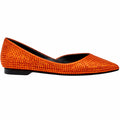 Patrizia Pepe Suede Sandali Orange Crystal