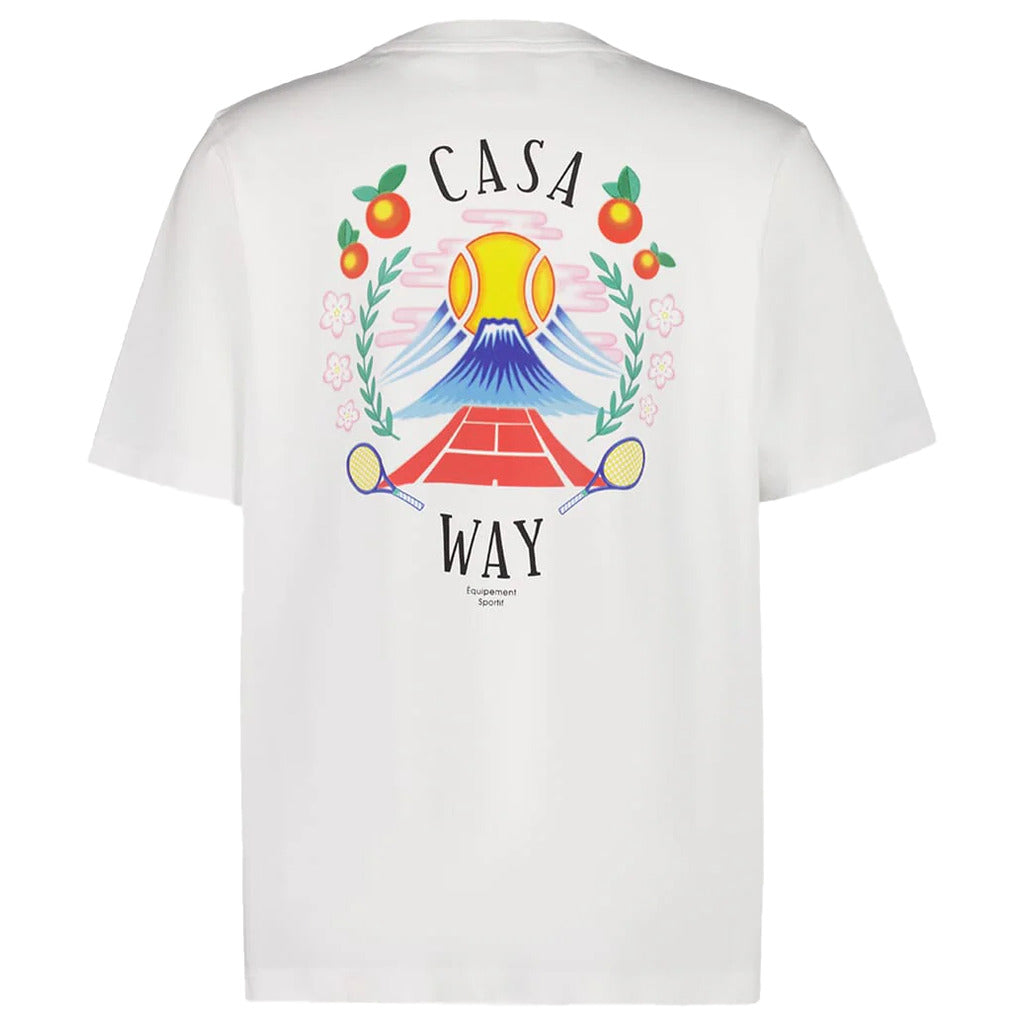 Casablanca Cotton T-Shirt Casa Way Mountain White — view 2