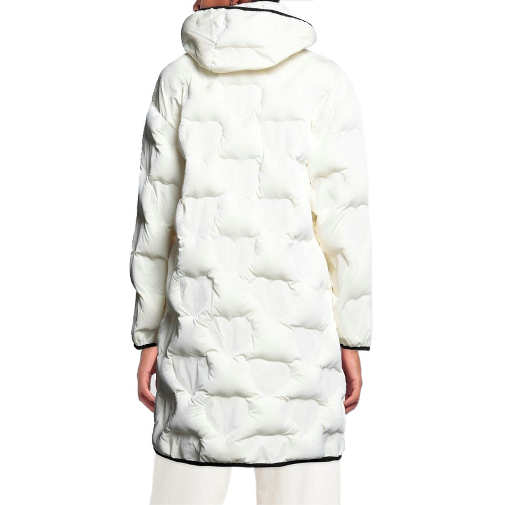 Love Moschino , Long Down Jacket, White, Quilted With — view 2