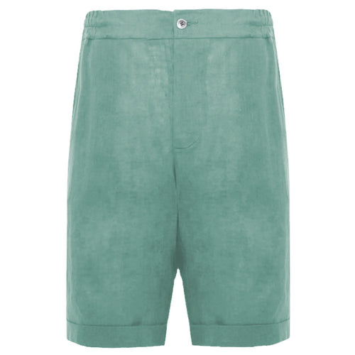 Alpha Studio Linen Bermuda Lino Navetta Green