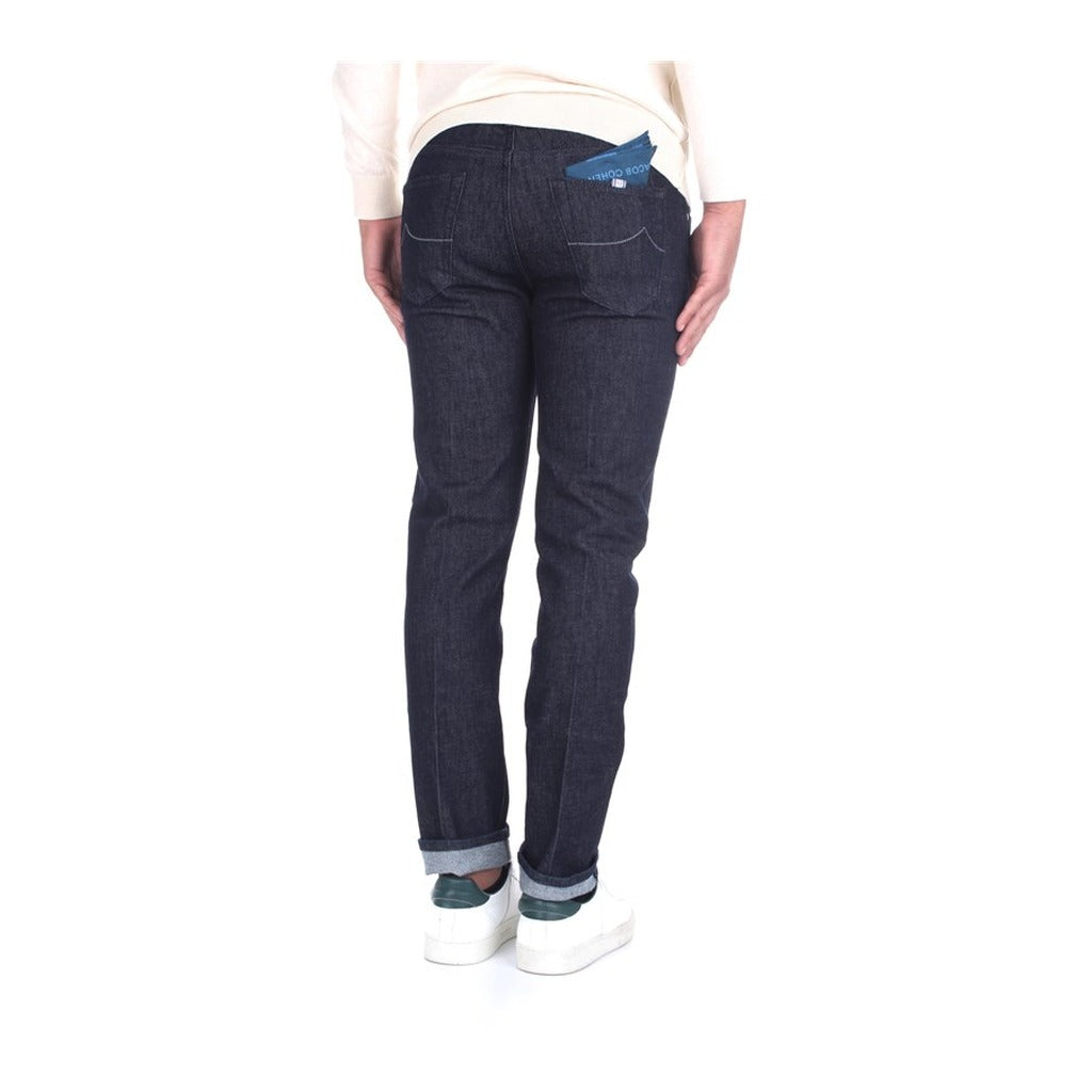 Jacob Cohen Five-Pocket Jeans, Slim Fit, With Smooth Leather Grey — view 2
