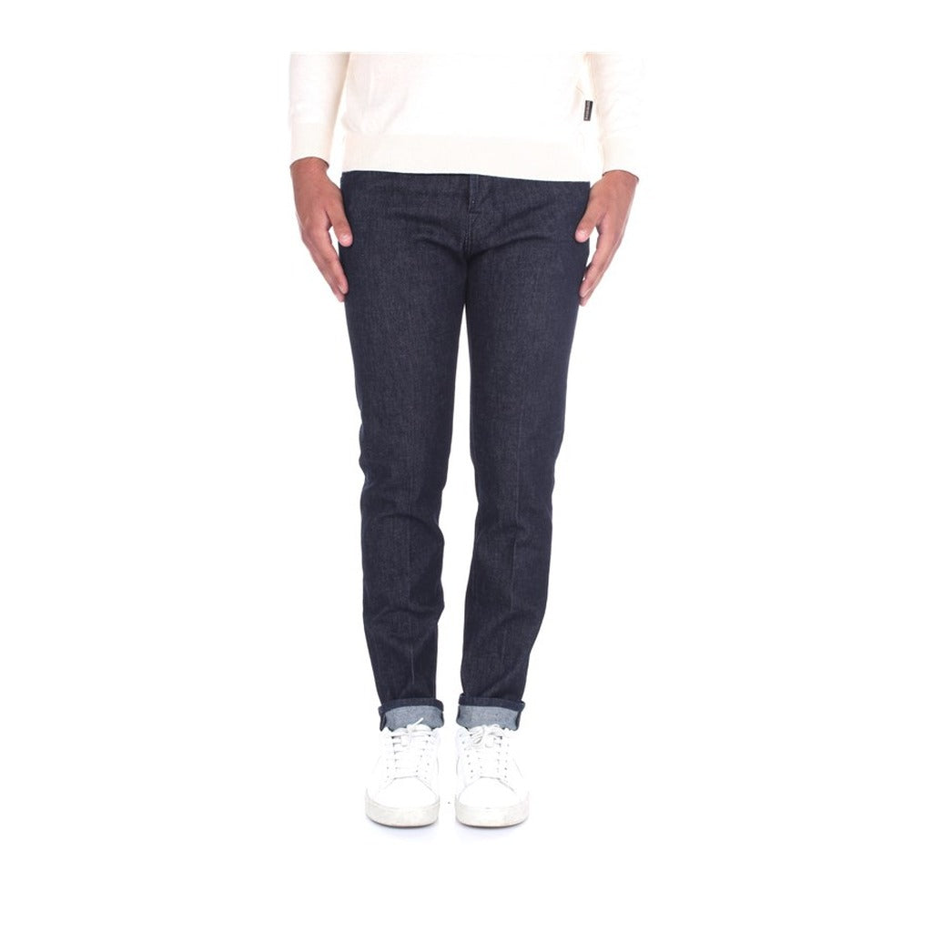Jacob Cohen Five-Pocket Jeans, Slim Fit, With Smooth Leather Grey