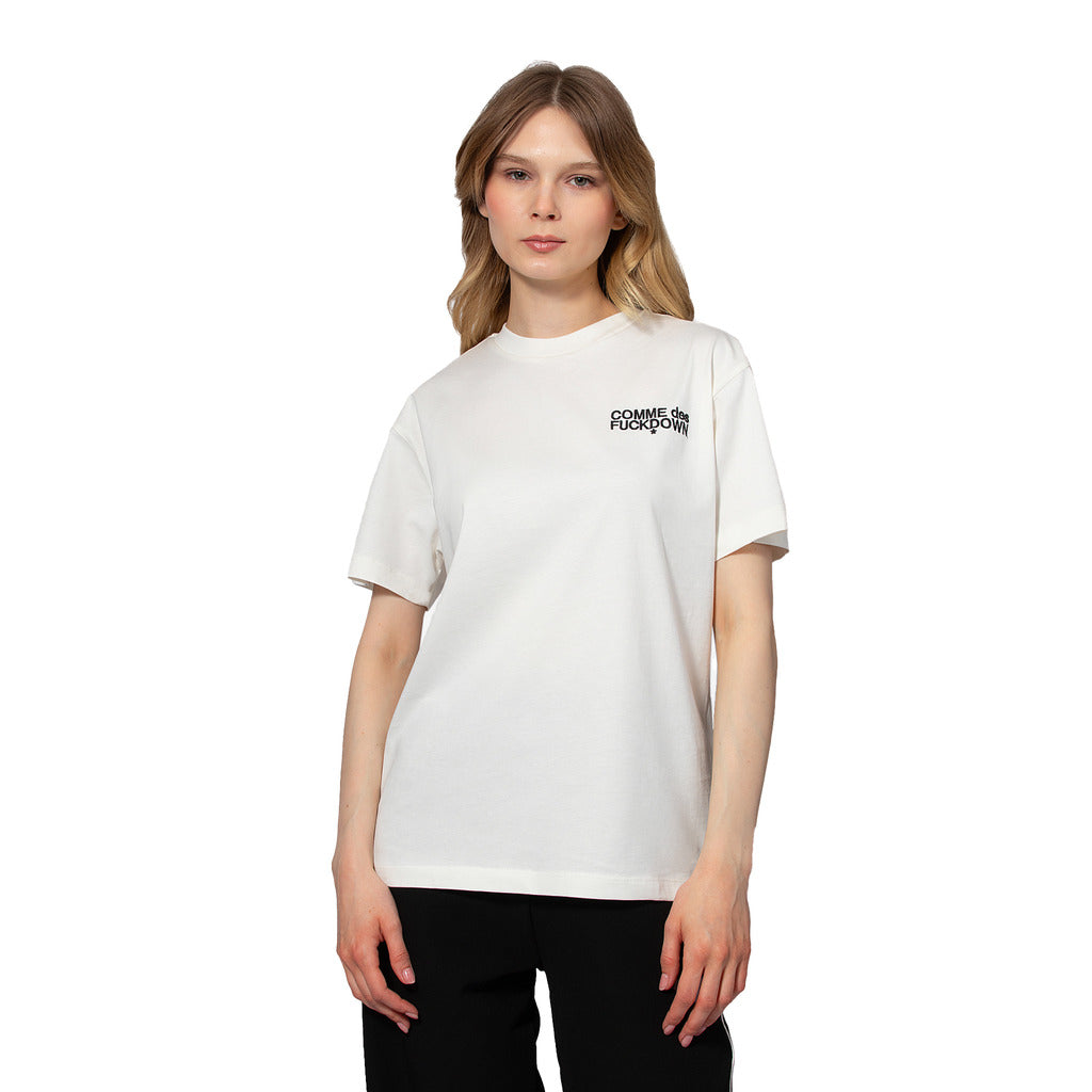 Comme Des Fuckdown Cotton T-Shit Ricamo Logo — view 2