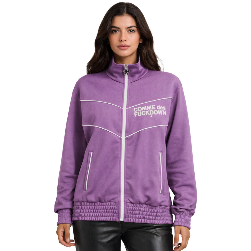 Comme Des Fuckdown Sweatshirt Purple White — view 2