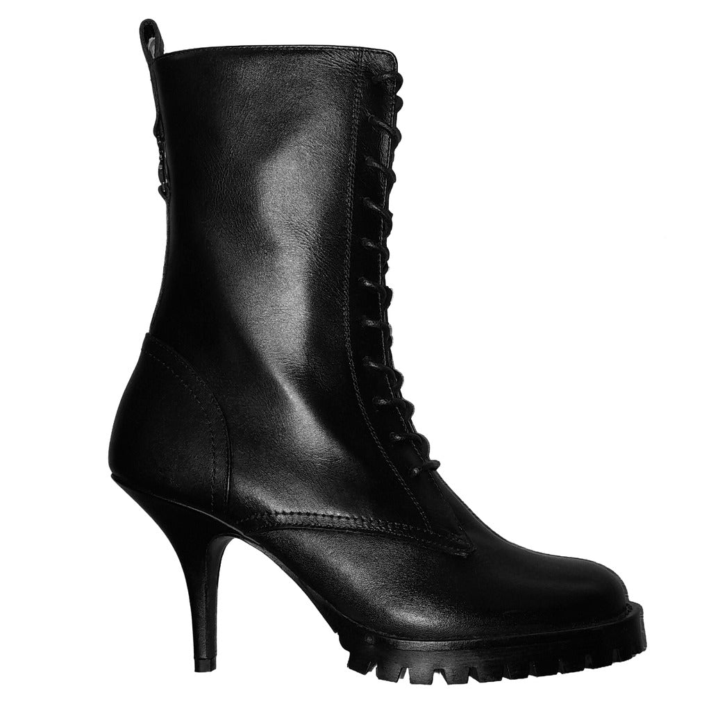 Patrizia Pepe Calfskin Stivaletti Pelle Carrarmato Black