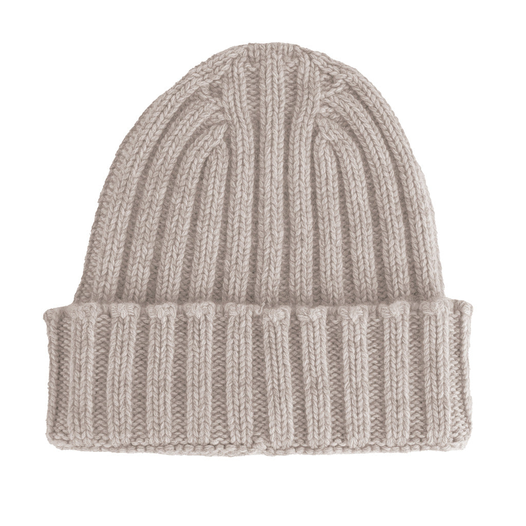 100% Cashmere Beanie In Cashmere — view 2