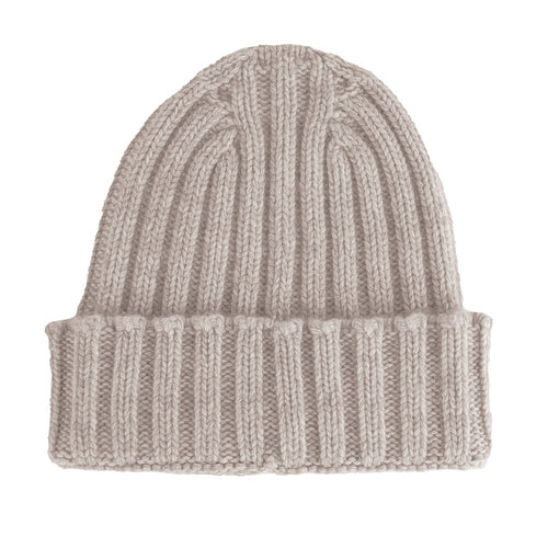 100% Cashmere Cashmere Hat Beige