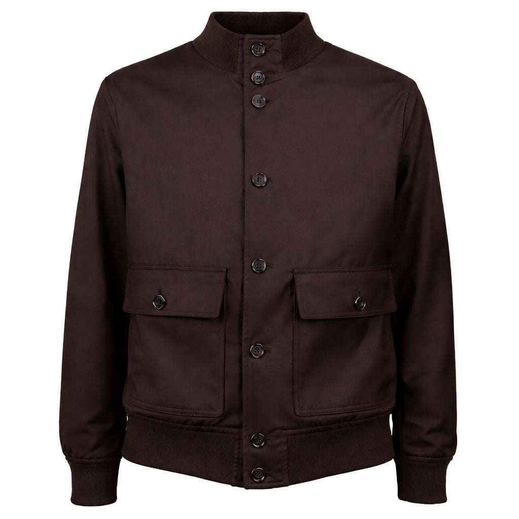 Loro Piana Wool Jacket Dark Brown