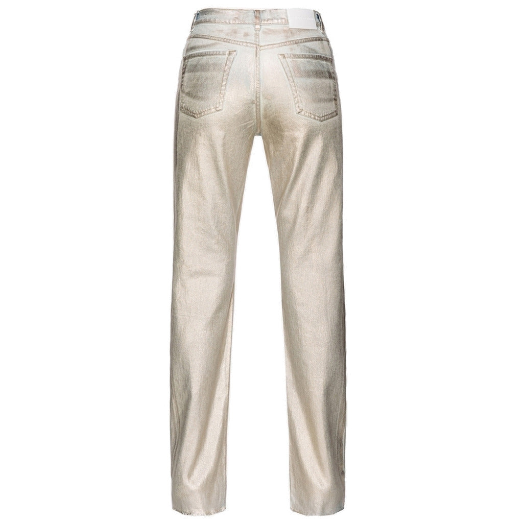 Pinko Cotton Jeans Roxanne Straight Silver — view 2