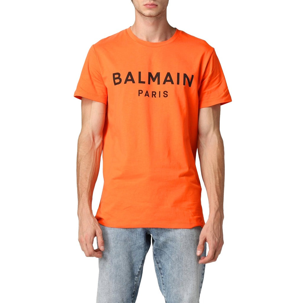 Balmain Cotton T-Shirt  Arancione