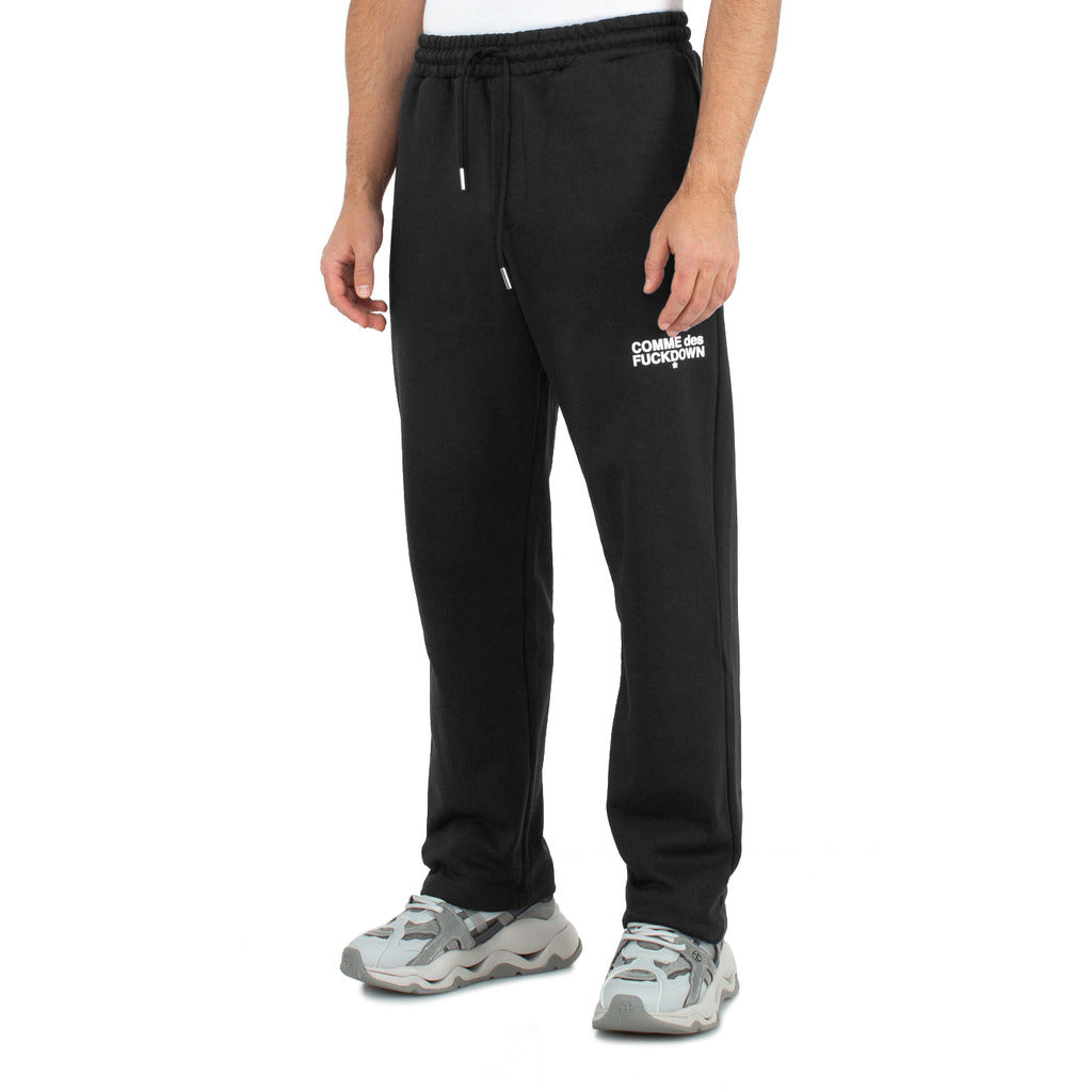 Comme Des Fuckdown Cotton Trousers Black — view 3
