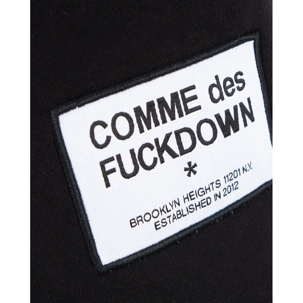 Comme Des Fuckdown Cotton Shorts Taglio Vivo — view 4