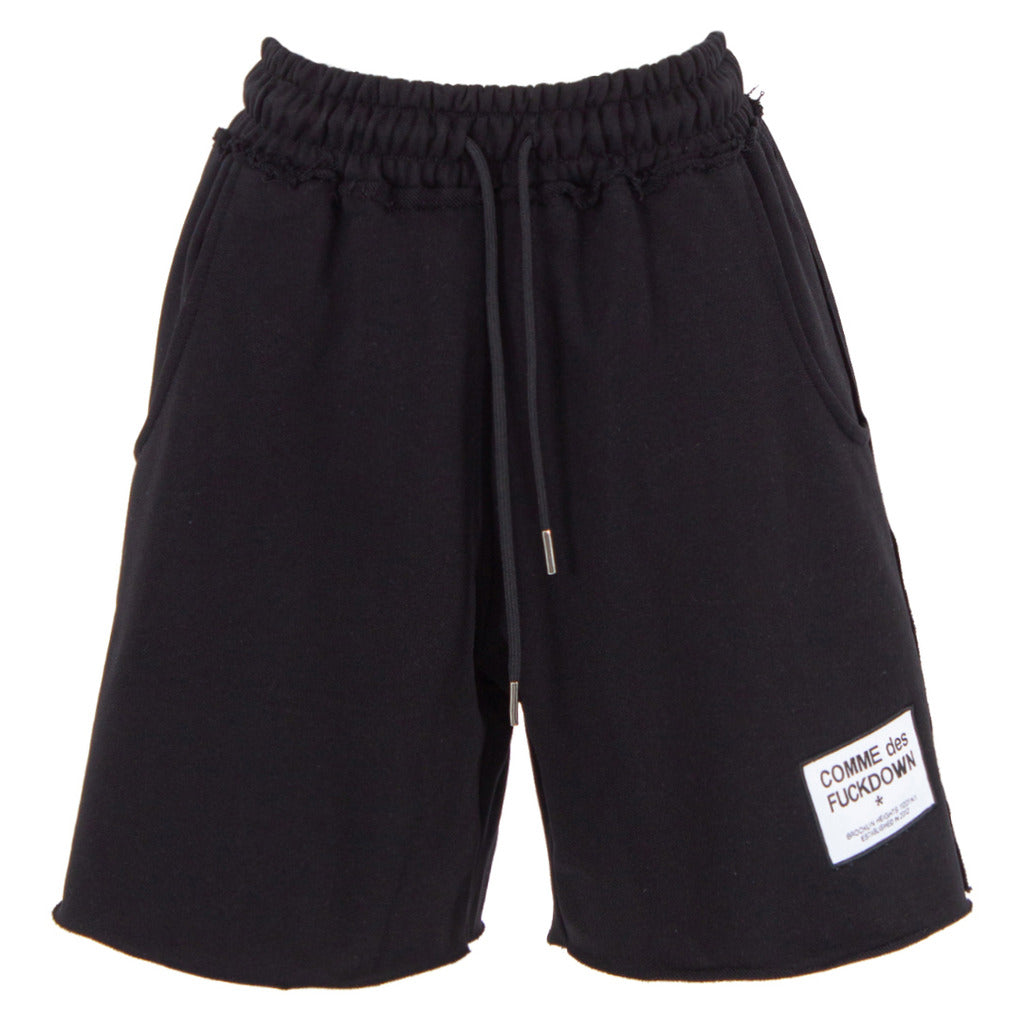Comme Des Fuckdown Cotton Shorts Taglio Vivo