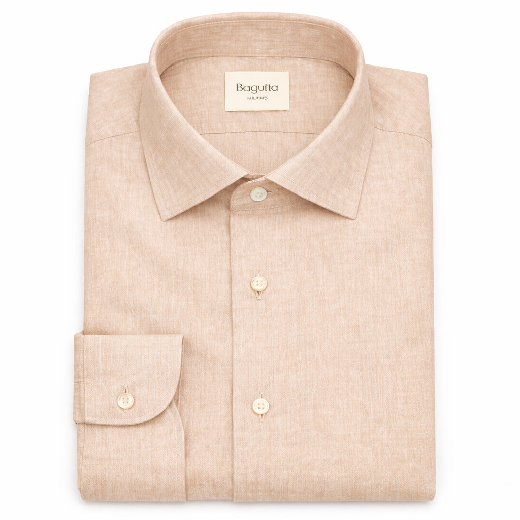 Bagutta cotton Linen Shirt Beige — view 3