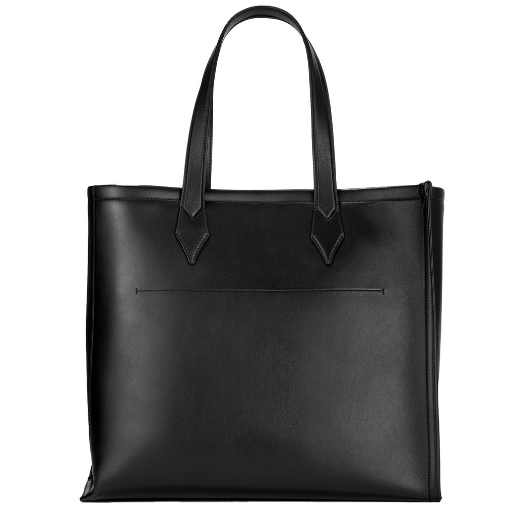 Montblanc Leather Tote Bag In Pelle Black — view 2