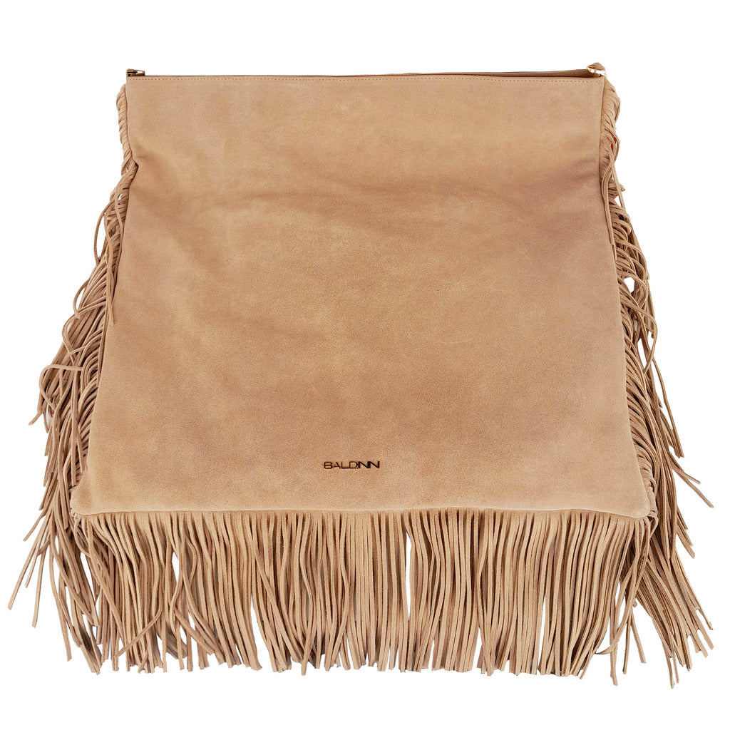 Baldinini Flat Square Shoulder Bag In Suede Calfskin — view 2