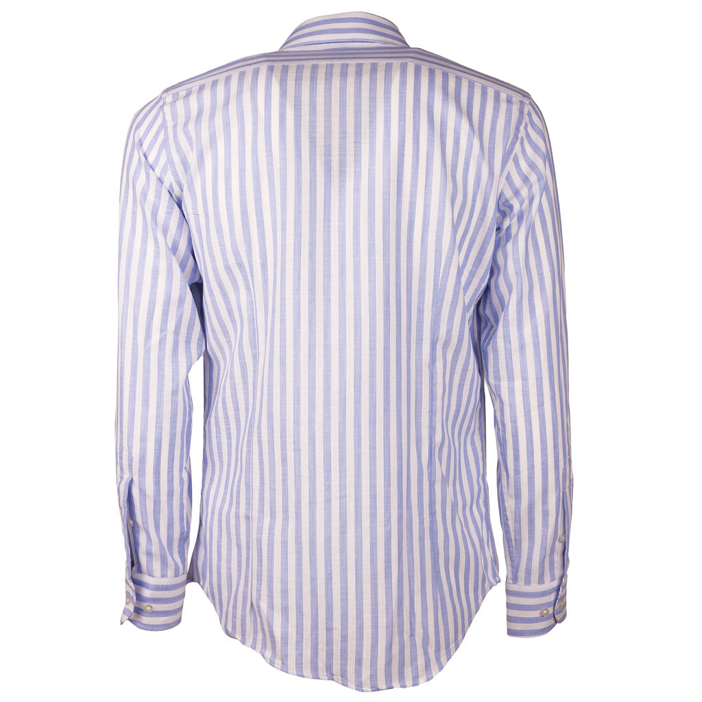 100% Milano Cotton Shirt Sky Blue Light Blue — view 2