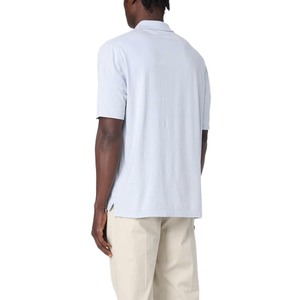 Alpha Studio Cotton Polo Ghiaccio — view 3