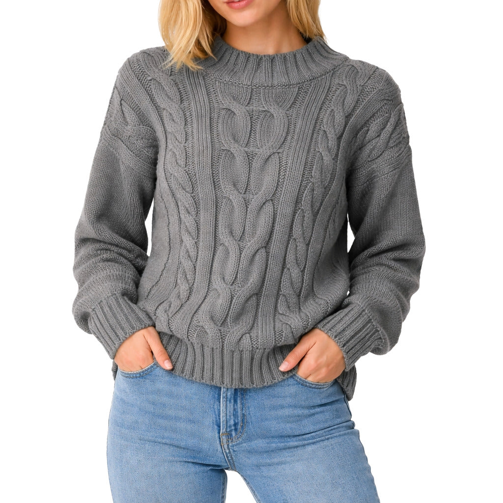 Hinnominate Wool Sweater Dolcevita Gray