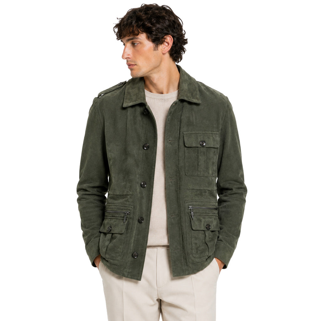Dolce & Gabbana Suede Jacket Scamosciata Green