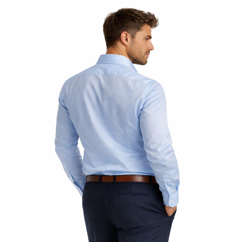 Bagutta Cotton Shirt Blue Light Blue — view 3