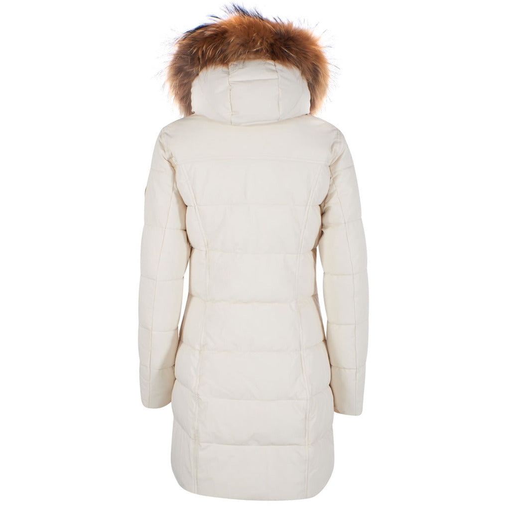 Yes Zee long quilted down jacket