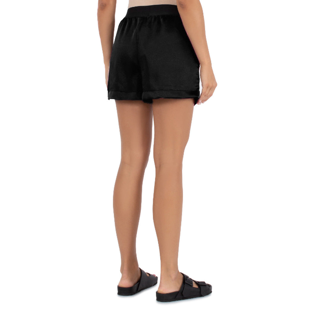 Comme Des Fuckdown Satin Shorts In Raso Nero — view 2