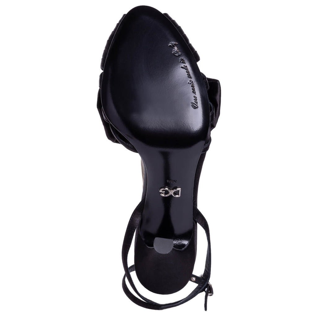 Dolce & Gabbana Silk Sandals Black — view 5