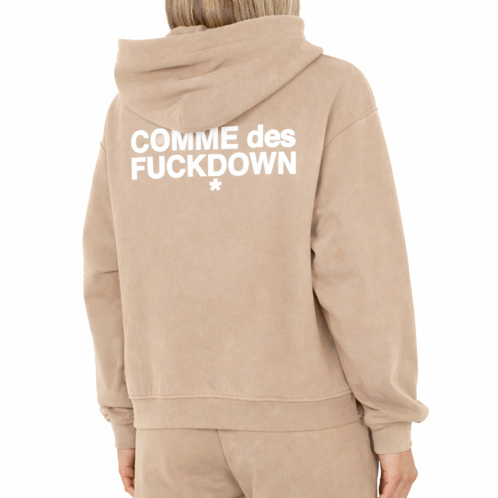 Comme Des Fuckdown Cotton Sweatshirt Beige — view 2